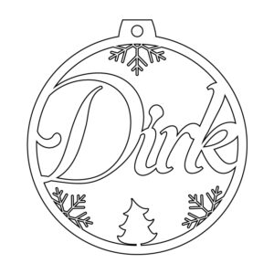 Personalisierte Laserdatei "Dirk" Weihnachtsschmuck