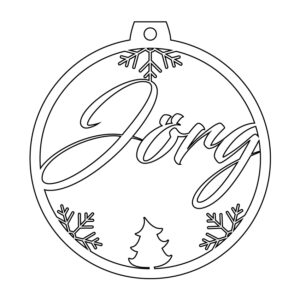 Personalisierte Laserdatei "Jörg" Weihnachtsschmuck