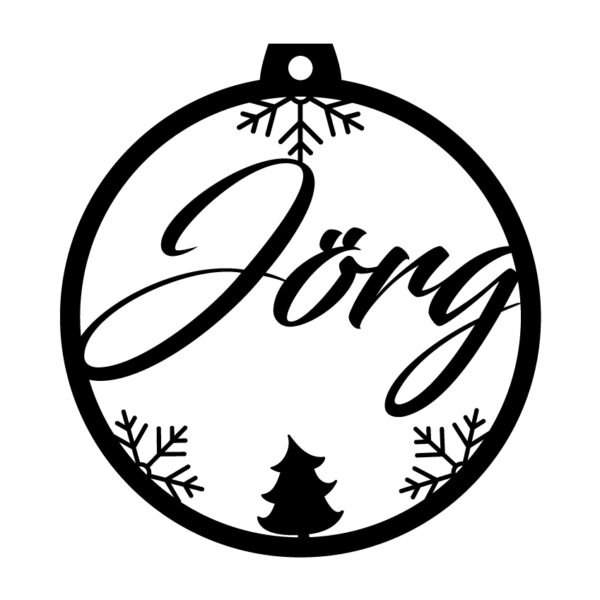 Personalisierte Laserdatei „Jörg“ Weihnachtsschmuck