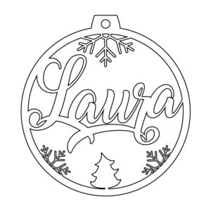 Personalisierte Laserdatei "Laura" Weihnachtsschmuck